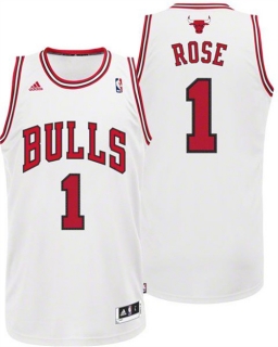 Chicago Bulls #1 Derrick Rose White Stitched Basketball Jersey