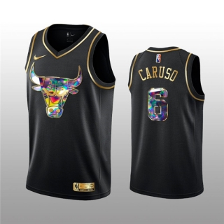 Chicago Bulls #6 Alex Caruso 2021-22 Black Golden Edition 75th Anniversary