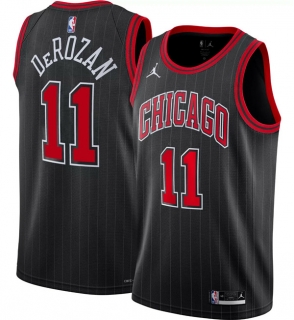 Chicago Bulls #11 DeMar DeRozan Black Swingman Stitched Basketball Jersey