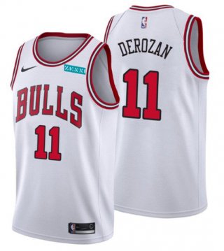 Chicago Bulls #11 DeMar DeRozan White Swingman Stitched Basketball Jersey
