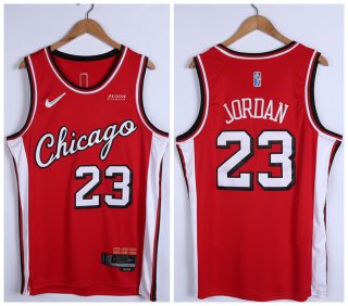 Chicago Bulls #23 Michael Jordan 75th Anniversary Red Edition Swingman Stitched