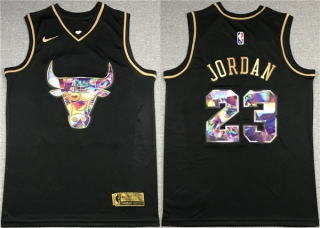 Chicago Bulls #23 Michael Jordan 2021-22 Black Golden Edition 75th Anniversary