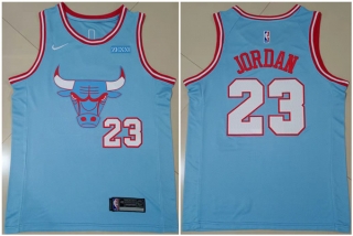 Chicago Bulls #23 Michael Jordan Light Blue Stitched Basketball Jersey