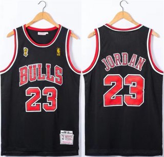 Chicago Bulls #23 Michael Jordan Red 1996-97 Throwback Champions Stitched