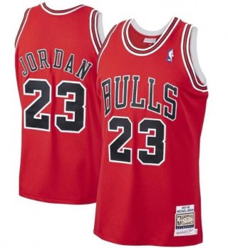 Chicago Bulls #23 Michael Jordan Red 1997-98 Throwback Stitched Jersey