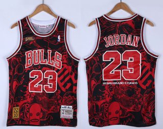 Chicago Bulls #23 Michael Jordan Red Throwback Stitched Basketball Jersey