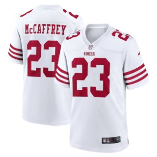 San Francisco 49ers #23 Christian McCaffrey White Stitched Game Jersey