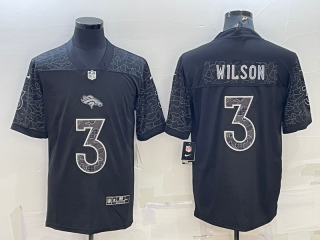 Seattle Seahawks #3 wilson Black Reflective Limited Stitched Football Jersey