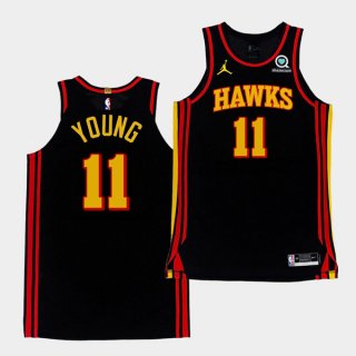 Atlanta Hawks Black #11 Trae Young Stitched NBA Jersey