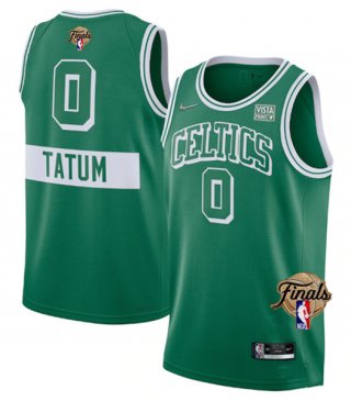 Boston Celtics #0 Jayson Tatum 2022 Green NBA Finals Stitched Jersey