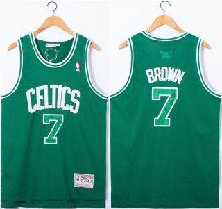 Boston Celtics #7 Jaylen Brown Green Stitched Jersey
