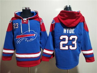 Buffalo Bills #23 Micah Hyde Red Blue Ageless Must-Have Lace-Up Pullover Hoodie