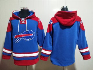 Buffalo Bills Blank Red Blue Ageless Must-Have Lace-Up Pullover Hoodie