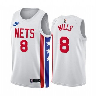 Brooklyn Nets #8 Patty Mills 2022-23 White Classic Edition Stitched Basketball
