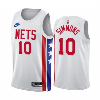 Brooklyn Nets #10 Ben Simmons 2022-23 White Classic Edition Stitched Basketball