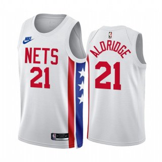 Brooklyn Nets #21 LaMarcus Aldridge 2022-23 White Classic Edition Stitched
