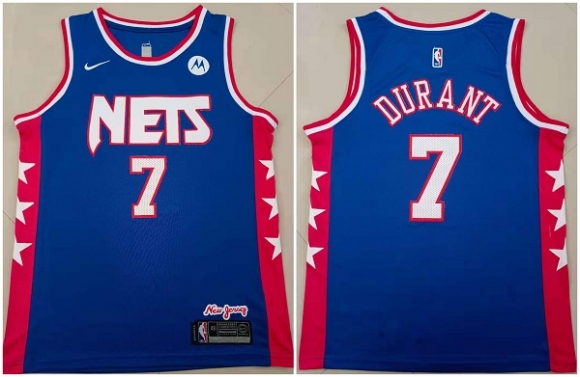 Brooklyn Nets #7 Kevin Durant Blue Stitched Basketball Jersey