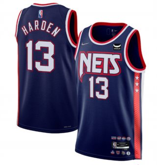 Brooklyn Nets #13 James Harden 2021-22 Navy Swingman City Edition 75th