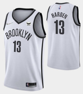 Brooklyn Nets #13 James Harden White 75th Anniversary Association Edition Stitched