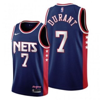 Brooklyn Nets 2021-22 City Edition #7 Kevin Durant Navy Stitched Basketball Jersey