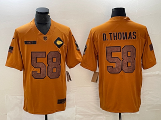 Kansas City Chiefs #58 Derrick Thomas 2023 Brown Salute To Service Limited