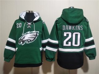 Philadelphia Eagles #20 Brian Dawkins Green Ageless Must-Have Lace-Up Pullover