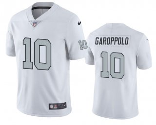 Men's Las Vegas Raiders #10 Jimmy Garoppolo White Color Rush Limited Stitched Football