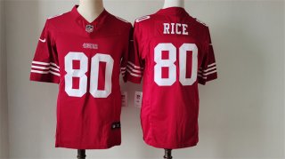NFL San Francisco 49ers #80 Jerry Rice Red 2023 F.U.S.E. Vapor Untouchable