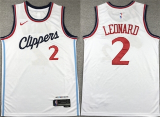 Los Angeles Clippers #2 Kawhi Leonard White Stitched Jersey
