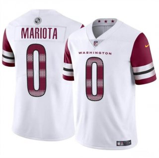 Washington Commanders #0 Marcus Mariota White Vapor Limited Football Stitched Jersey