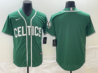 Boston Celtics Blank Green Stitched Baseball Jersey