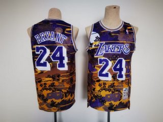 Los Angeles Lakers #24 Kobe Bryant Purple Throwback Basketball Jersey