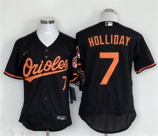 Baltimore Orioles #7 Jackson Holliday Black Flex Base Stitched Baseball Jersey