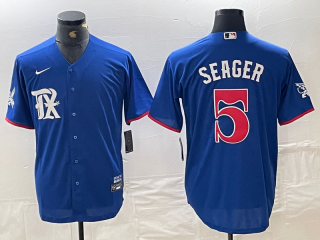 Texas Rangers #5 blue city jersey