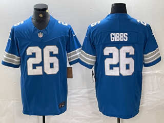 Detroit Lions #26 Jahmyr Gibbs Blue 2024 F.U.S.E. Vapor Limited Stitched Jersey