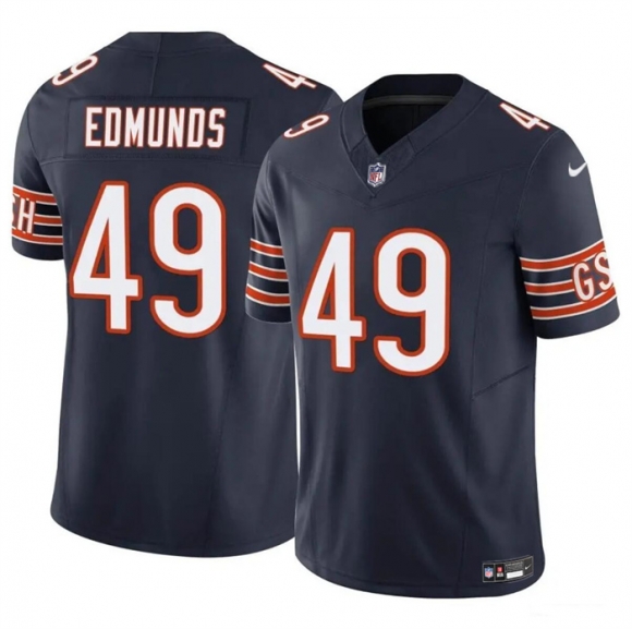 Chicago Bears #49 Tremaine Edmunds Navy 2023 F.U.S.E. Vapor Stitched Football