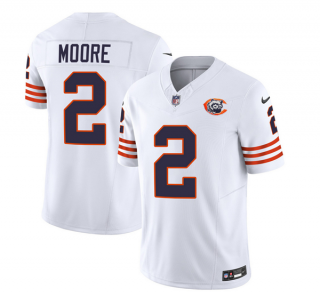Chicago Bears #2 DJ Moore White 2023 F.U.S.E. Throwback Limited Stitched