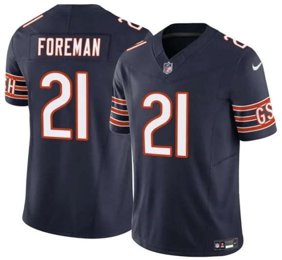 Chicago Bears #21 D'Onta Foreman Navy 2023 F.U.S.E. Vapor Stitched Football Jersey