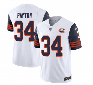 Chicago Bears #34 Walter Payton White Navy 2023 F.U.S.E. Throwback Limited Stitched