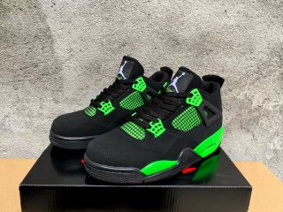 JOrdan 4 black green men shoes