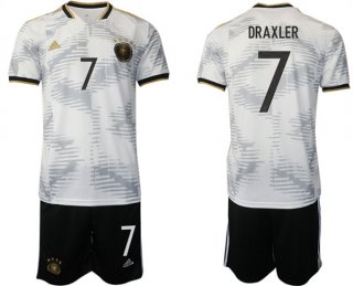 Germany #7 Draxler White 2022 FIFA World Cup Home Soccer