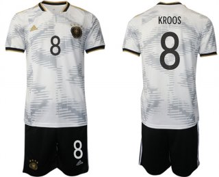 Germany #8 Kroos White 2022 FIFA World Cup Home Soccer