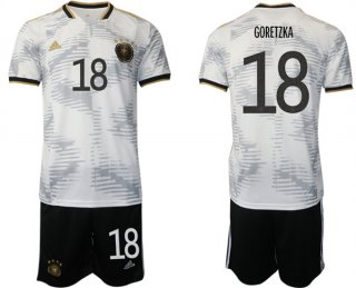Germany #18 Goretzka White 2022 FIFA World Cup Home