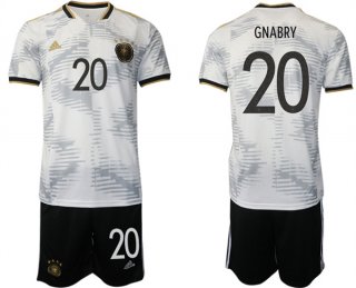 Germany #20 Ganbry White 2022 FIFA World Cup Home Soccer