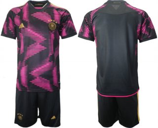 Germany Custom Pink Black 2022 FIFA World Cup Away Soccer
