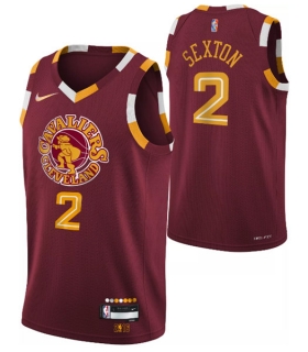 Cleveland Cavaliers White #2 Collin Sexton Red 2021-2022 75th Anniversary City Edition