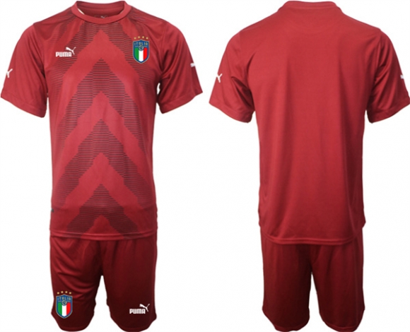 Italy Blank Green Goalkeeper Soccer Jersey Suit