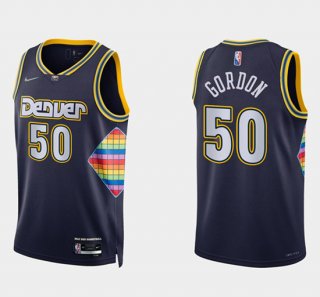Denver Nuggets #50 Aaron Gordon Navy 75th Anniversary City Stitched Jersey