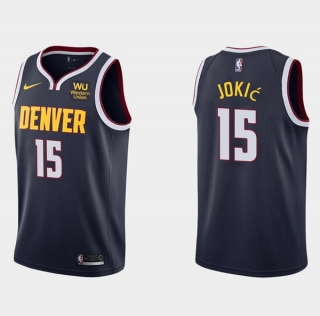 Denver Nuggets Navy #15 Nikola Jokic Icon Edition Stitched NBA Jersey