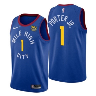 Denver Nuggets #1 Michael Porter Jr. Blue Stitched NBA Jersey
